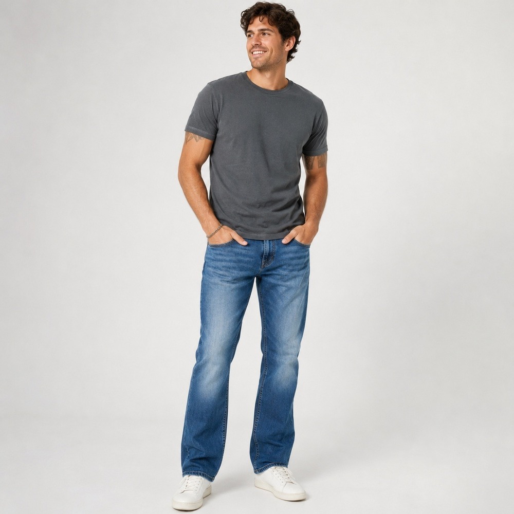 Levis 505 Regular Fit Straight Leg Jeans Mens 36x29 Blue Denim Medium Wash 00505